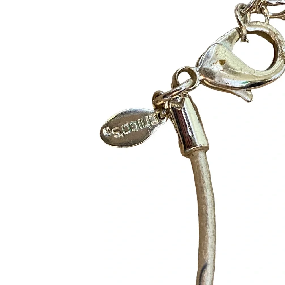 Chicos Chunky Stamped Gold Statement Choker Necklace - Picture 3 of 3